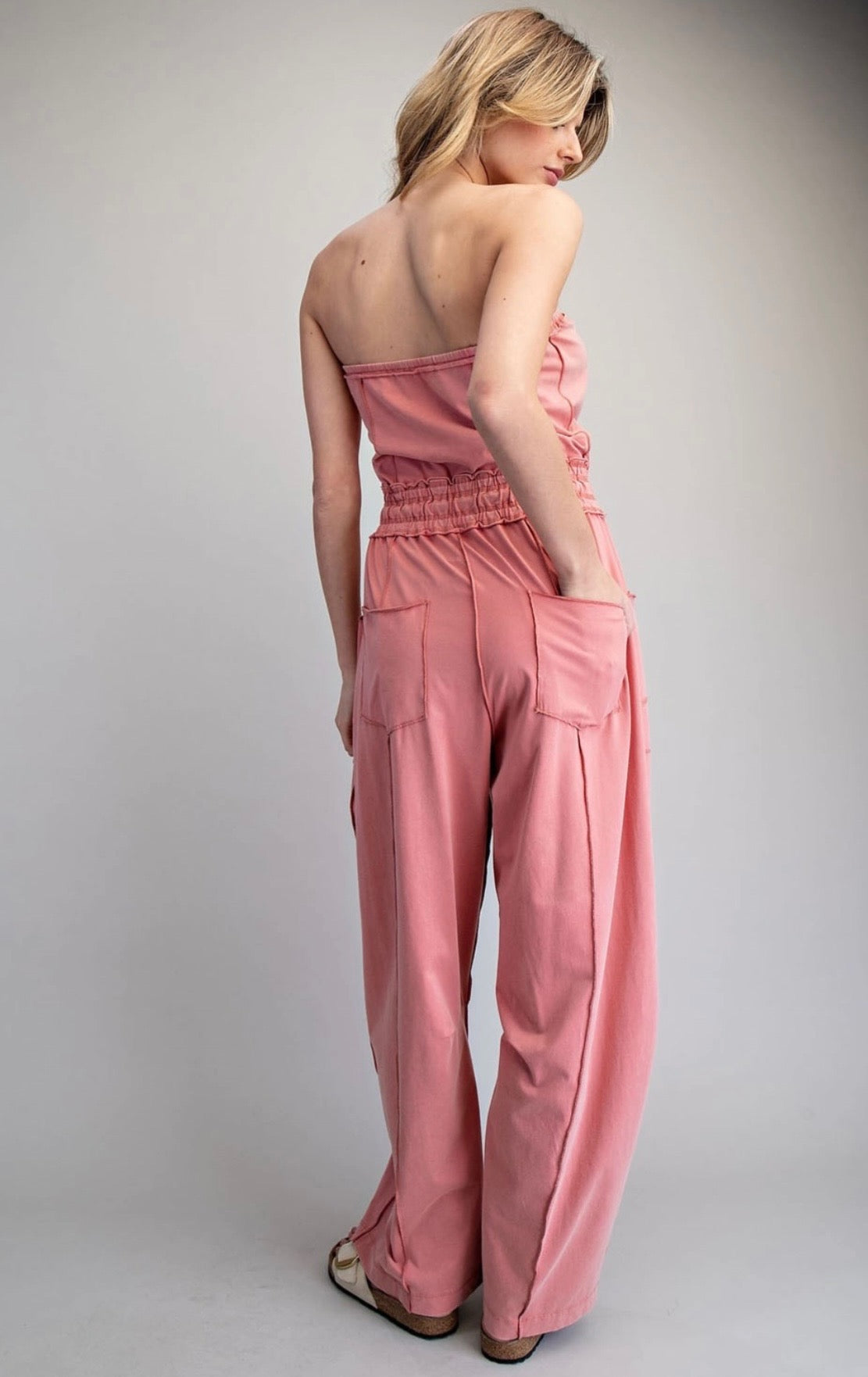 Slate Rose Mineral Wash Jumpsuit