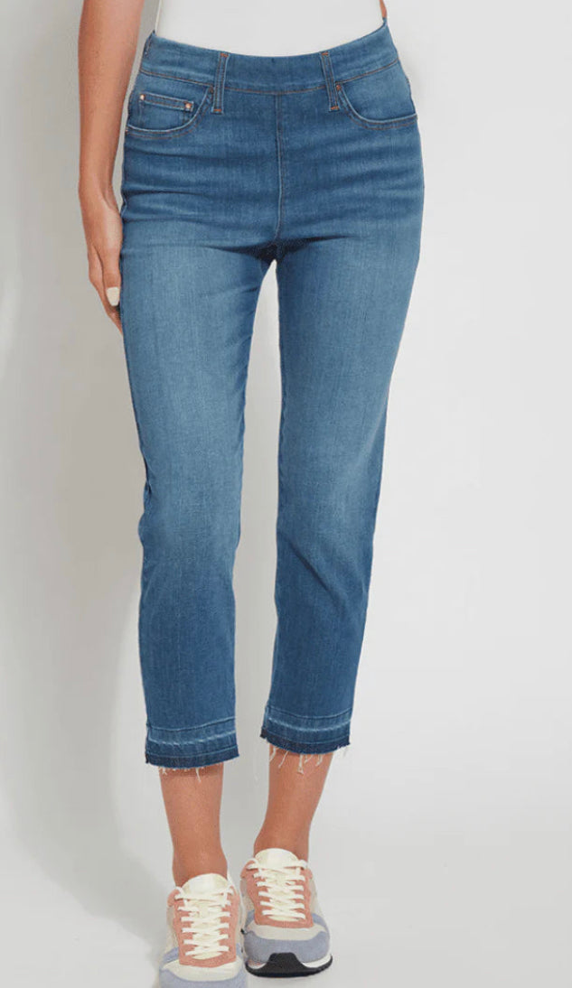 Crop Straight Pull-On Denim