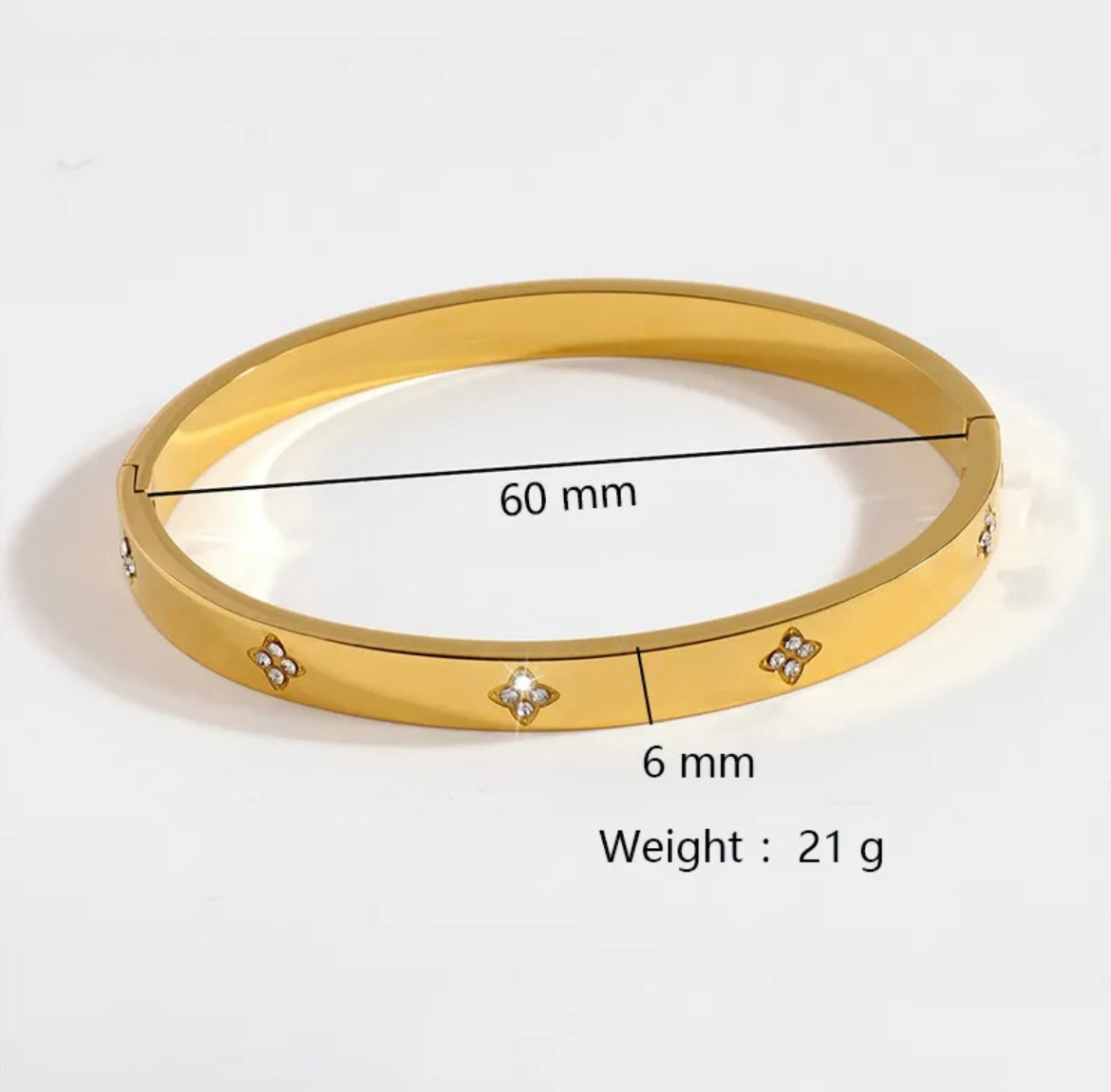 Diamond Flower Bangle