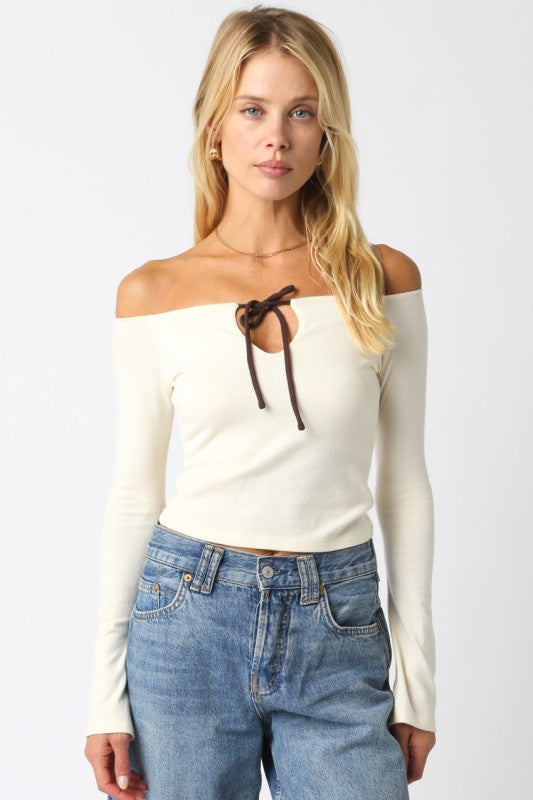 Nicole Ribbon Knit Top
