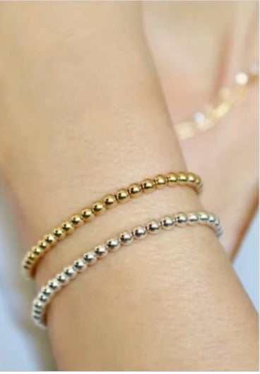Shauna Silver Bead Bracelet