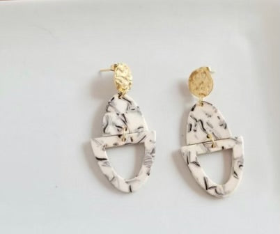 Lillian Marble Earrings