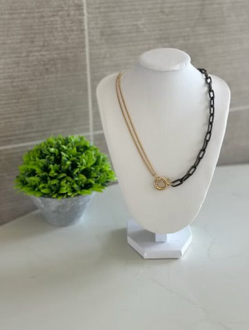 Charlotte Double Chain Link Necklace