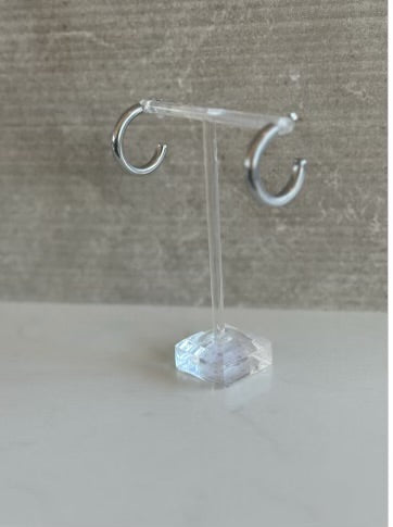 Audra Silver Chunky Hoops