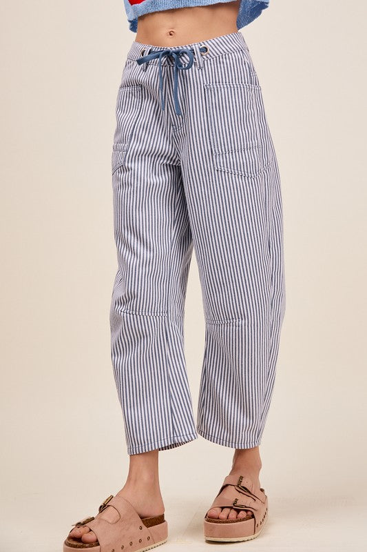 Stripe Barrel Pant