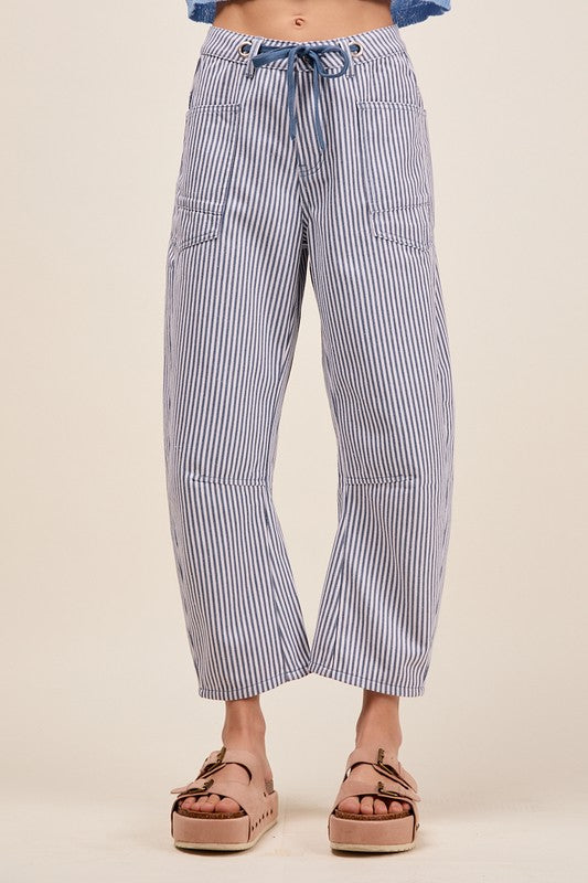 Stripe Barrel Pant