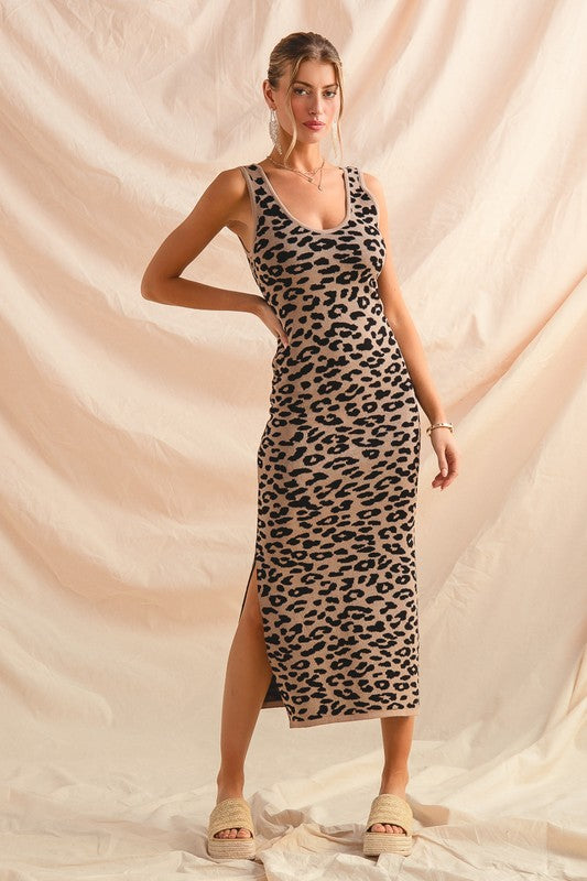 Leopard Knit Dress