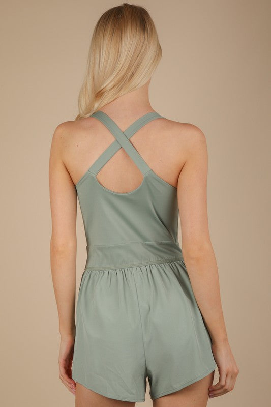 Cutout Activewear Romper