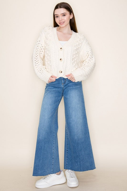 Long Sleeve Solid Knit Cardigan