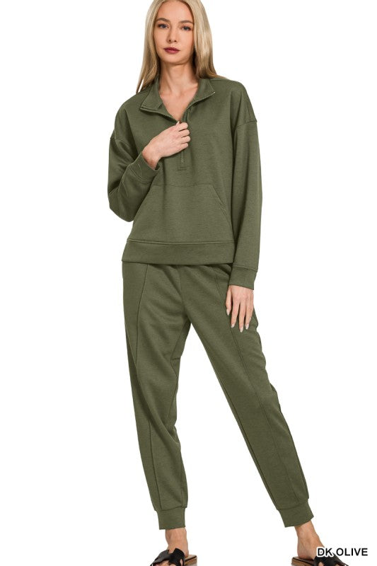 Scuba Half Zip Sweatshirt & Joggers Set