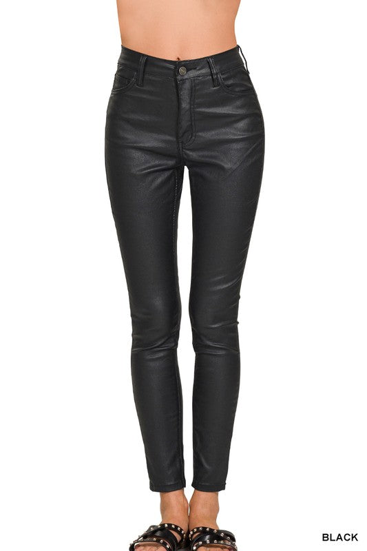 Faux Leather Stretch Skinny Pants
