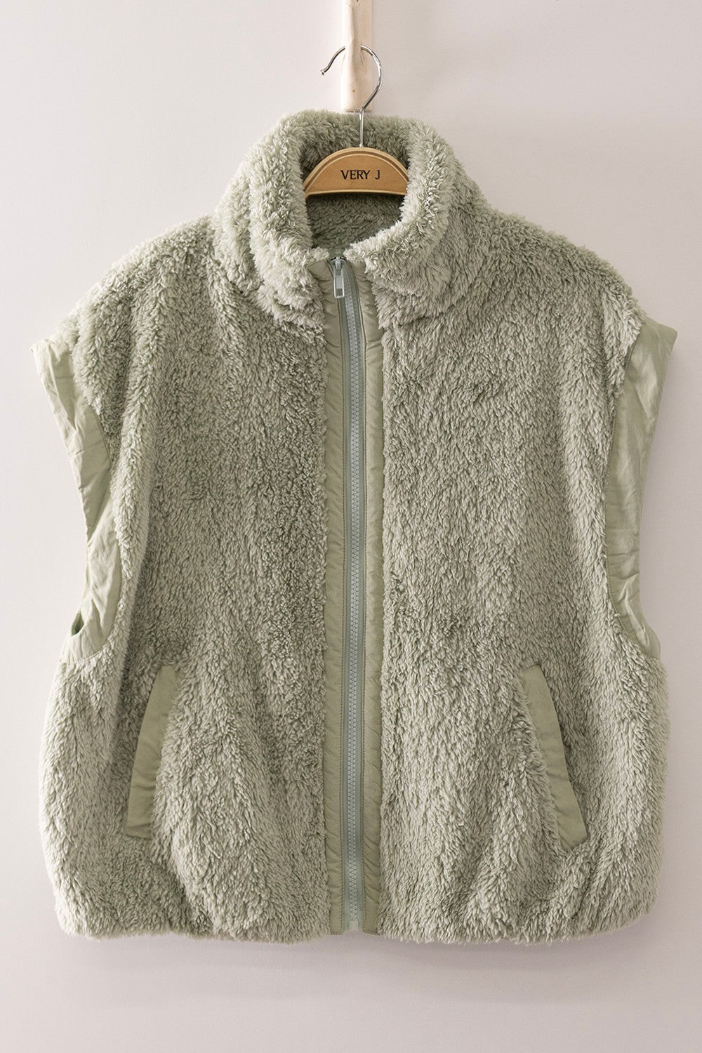 Sage Cozy Puffer Vest