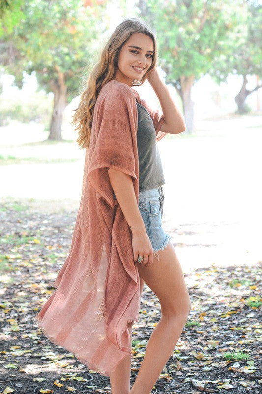 One Size Marsala Kimono