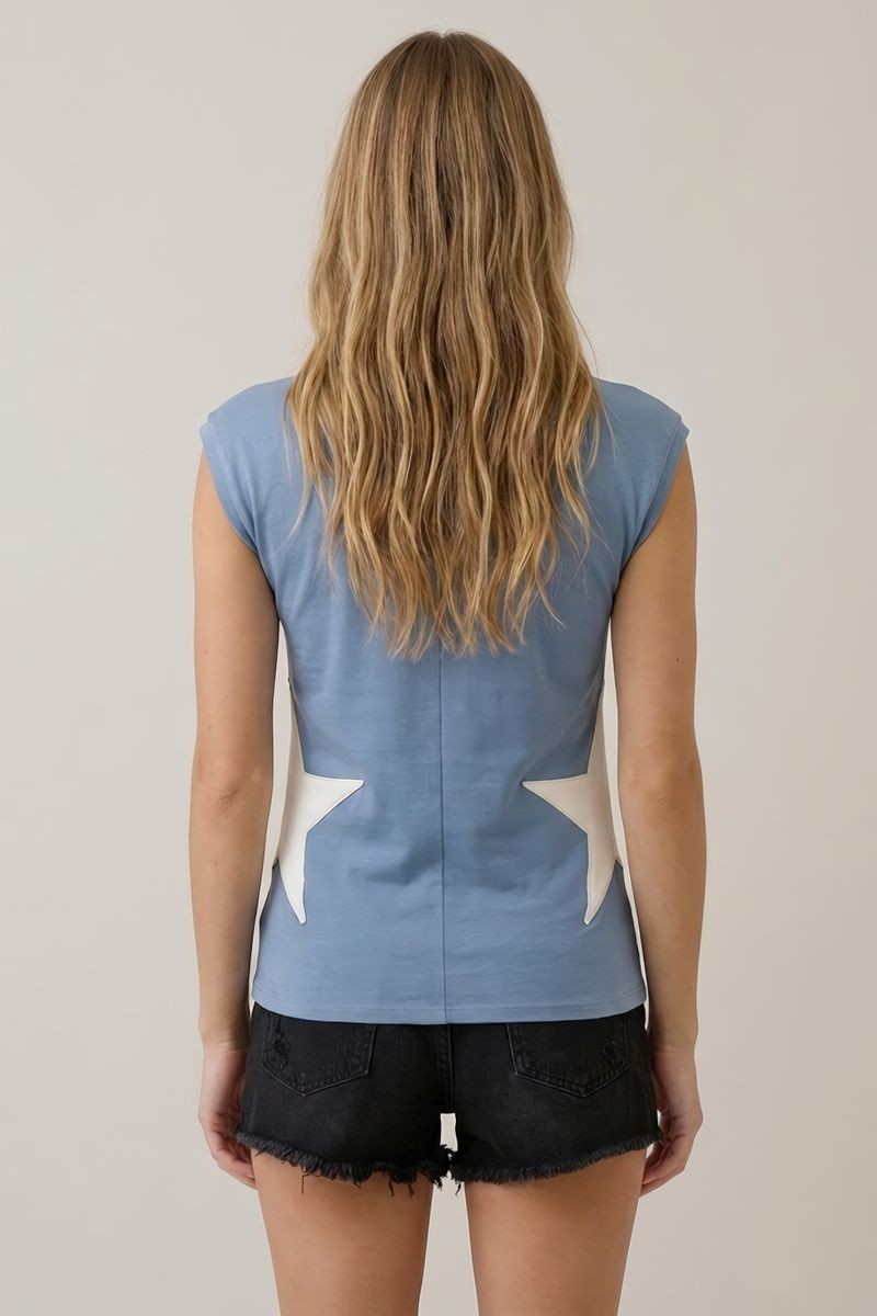 Blue Star Side Tee