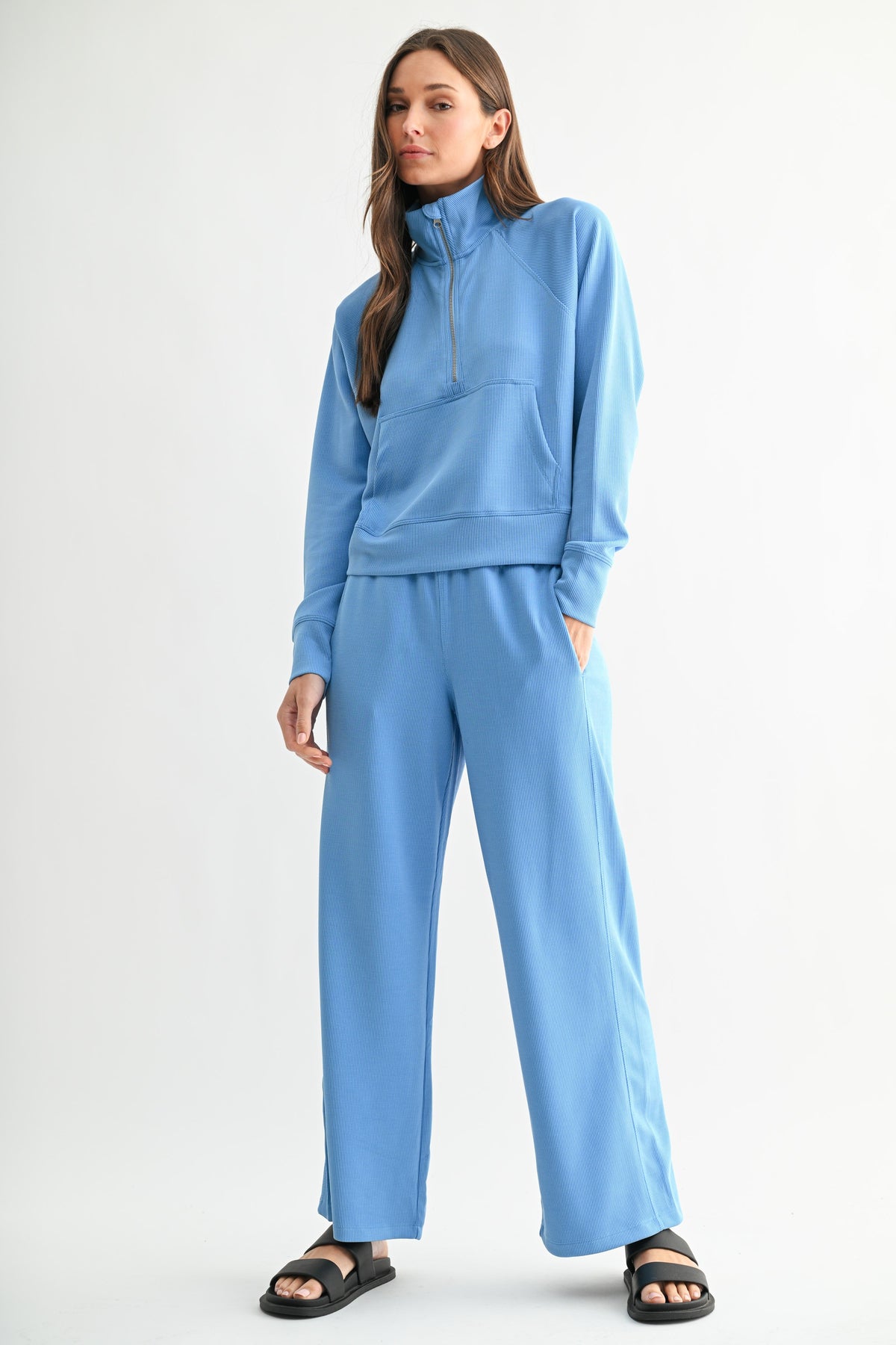 Luxe Ribbed 1/4 Zip Pullover