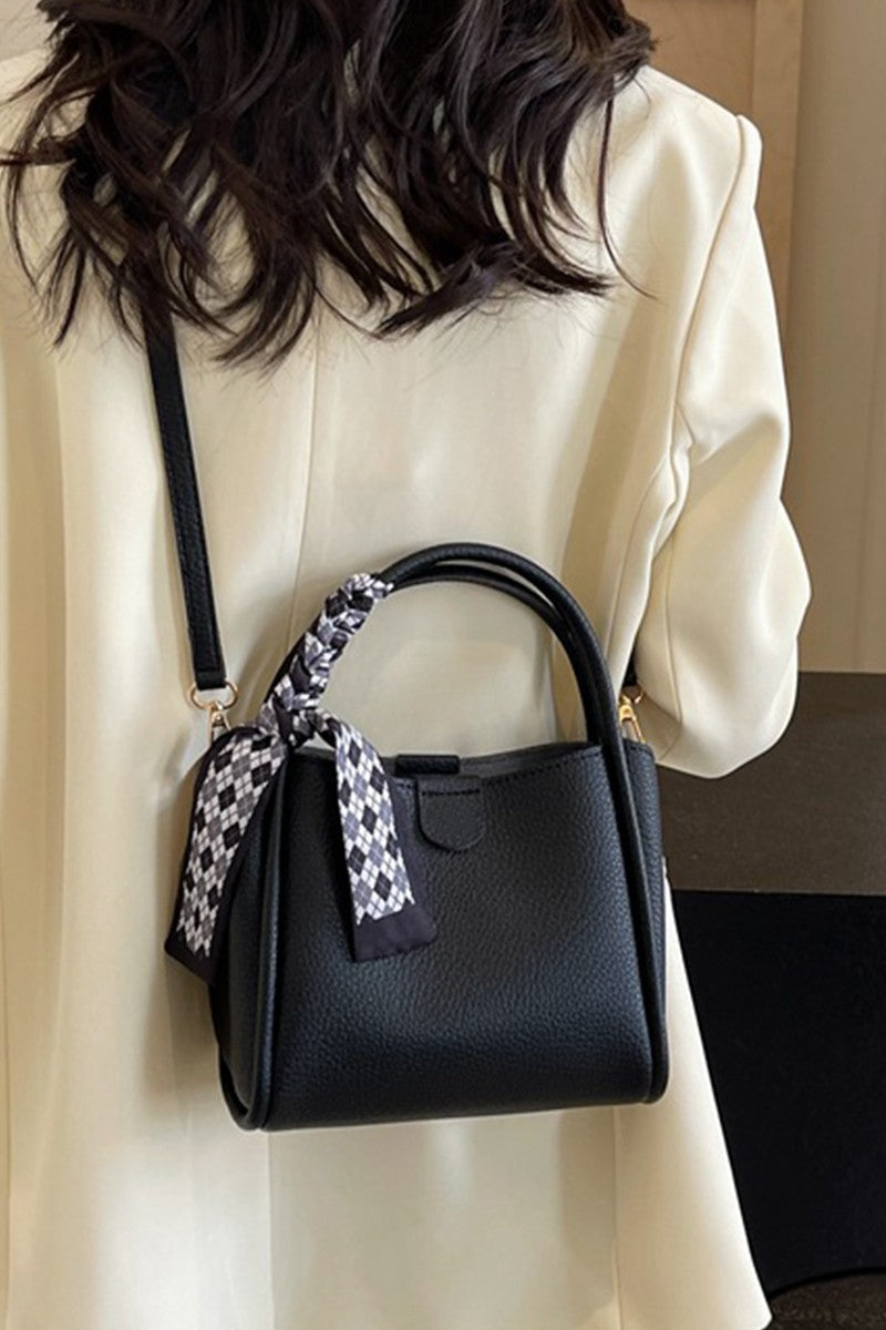 Black Crossbody Tote Bag