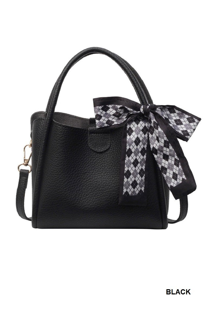 Black Crossbody Tote Bag