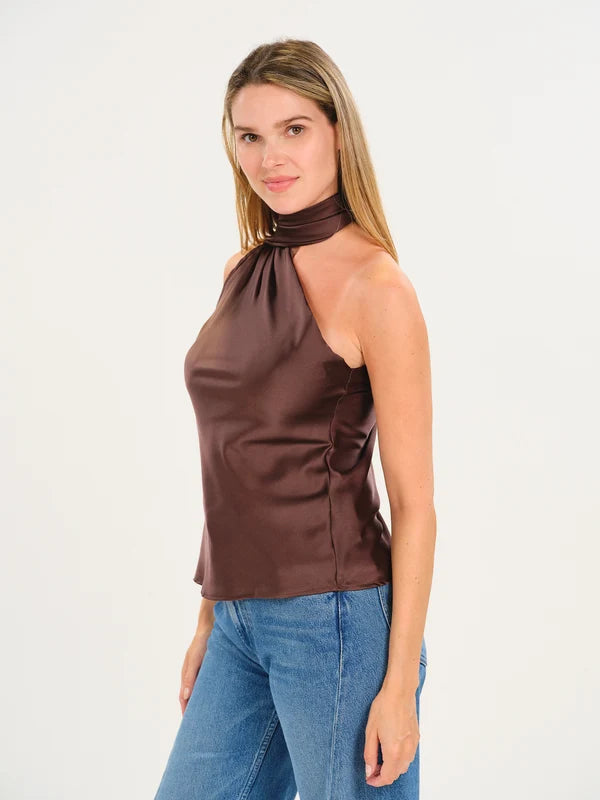 Chocolate Scarf Blouse