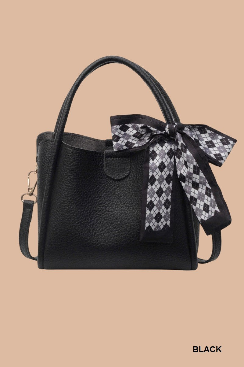 Black Crossbody Tote Bag