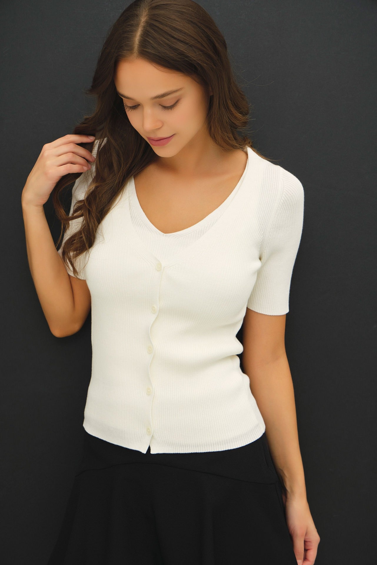 Ivory Tank And Cardigan