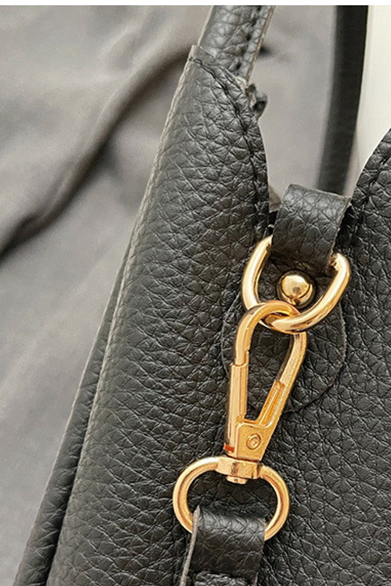 Black Crossbody Tote Bag