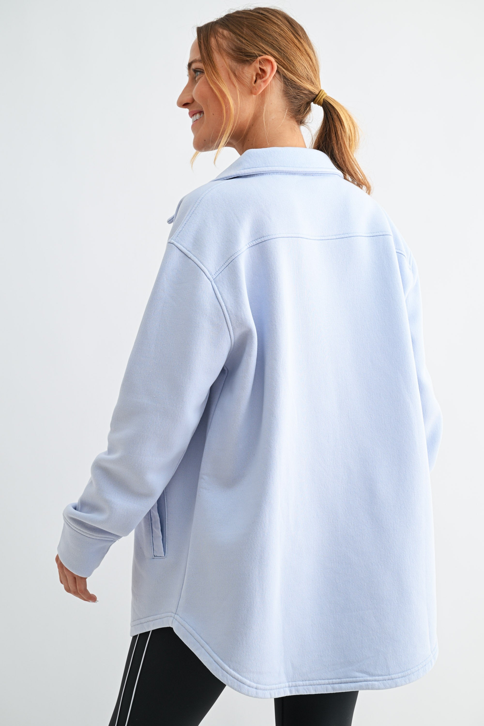 Powder Blue Spring Shacket