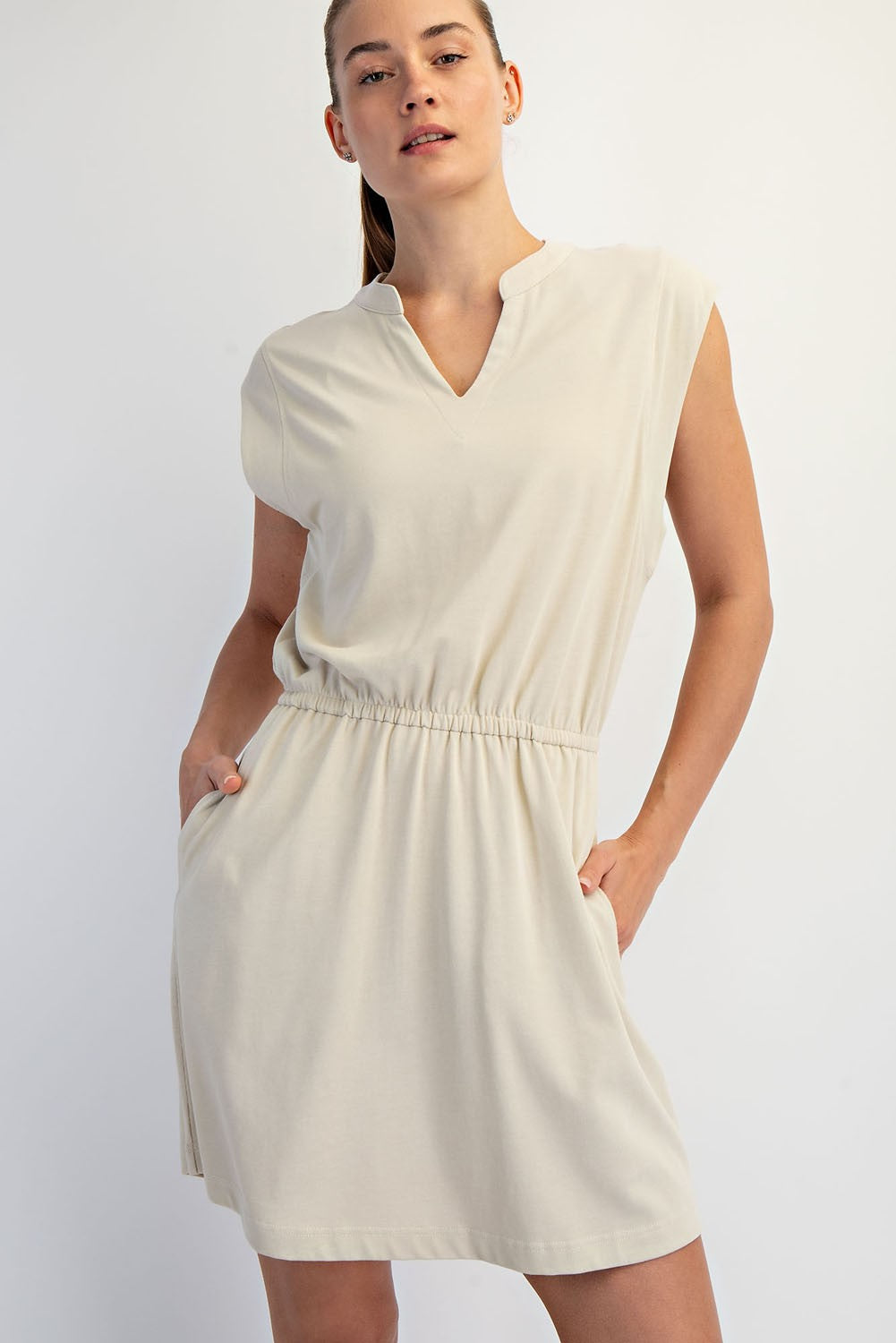 Taupe Mineral Washed Dress