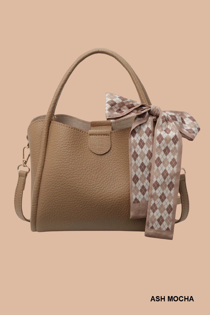 Taupe Crossbody Tote Bag