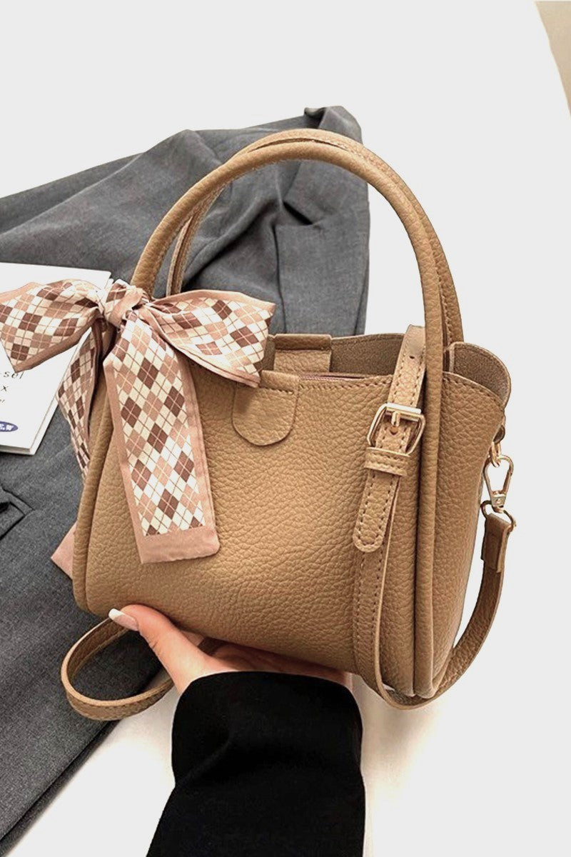 Taupe Crossbody Tote Bag