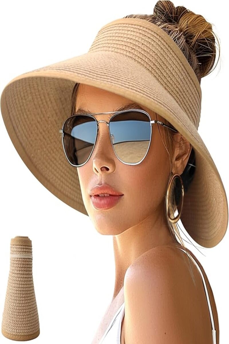 Ponytail Wide Brim Visor