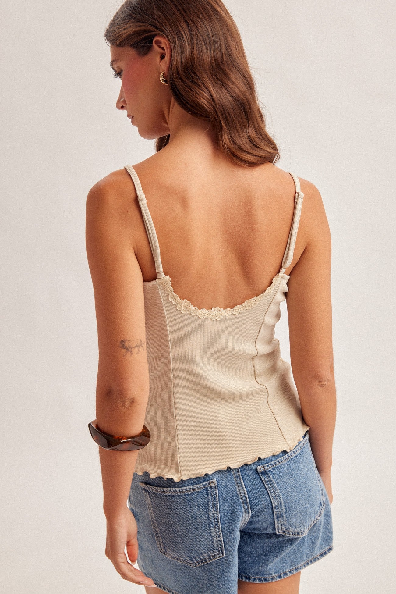 Stone Lace Tank Top
