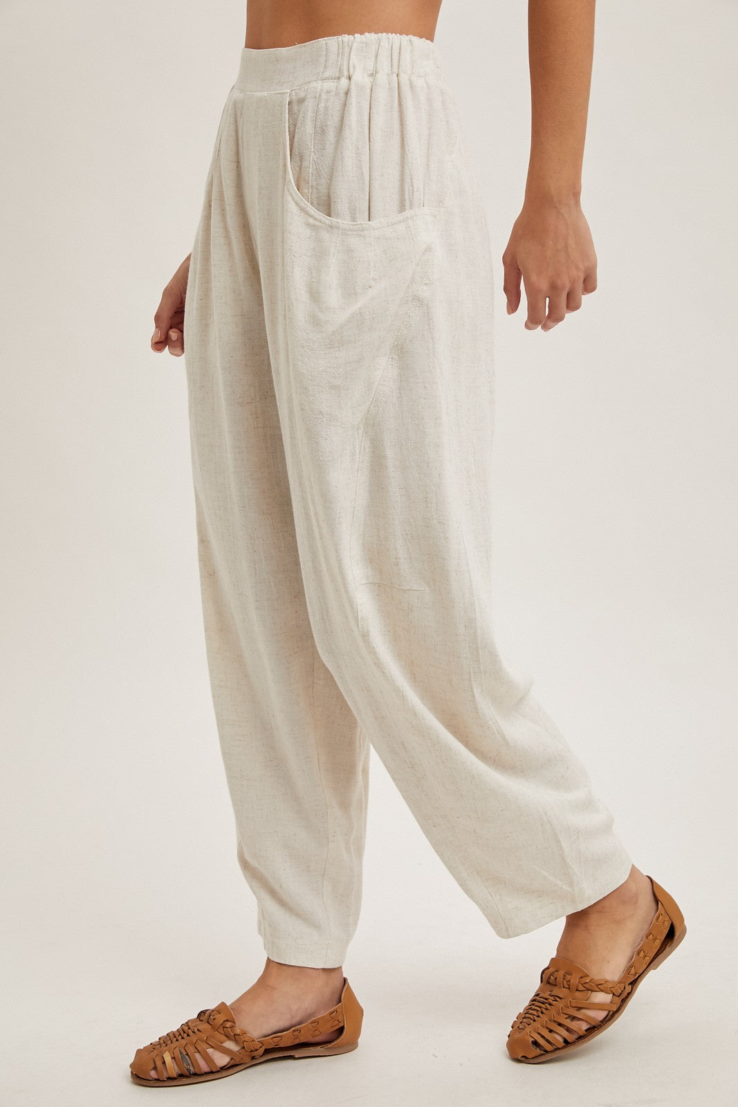 Oatmeal Relaxed Pull On Pants