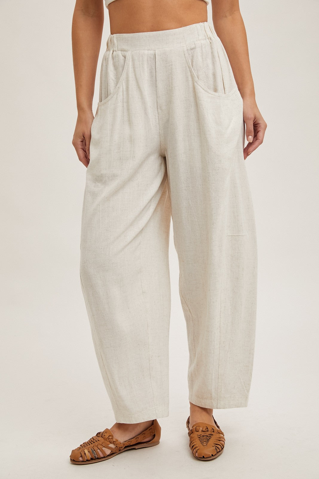 Oatmeal Relaxed Pull On Pants