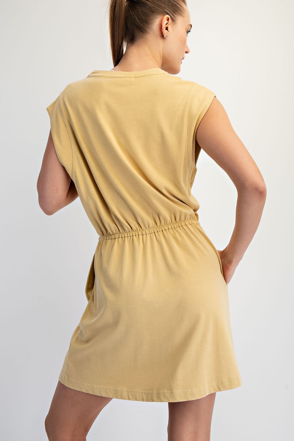 Yellow Mineral Washed Dress