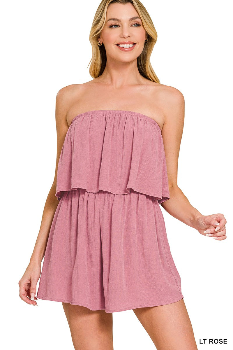 Woven Crinkle Romper