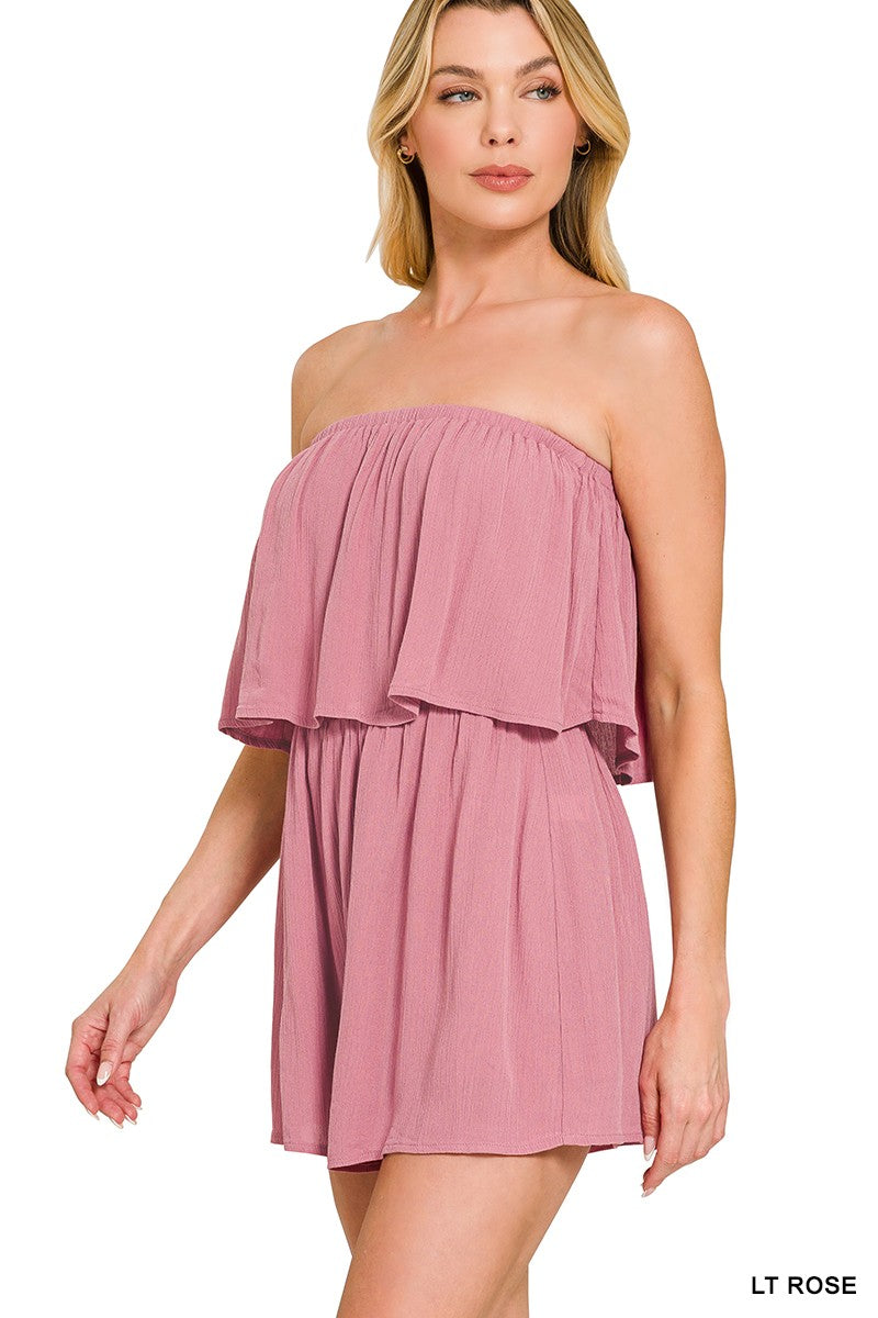 Woven Crinkle Romper