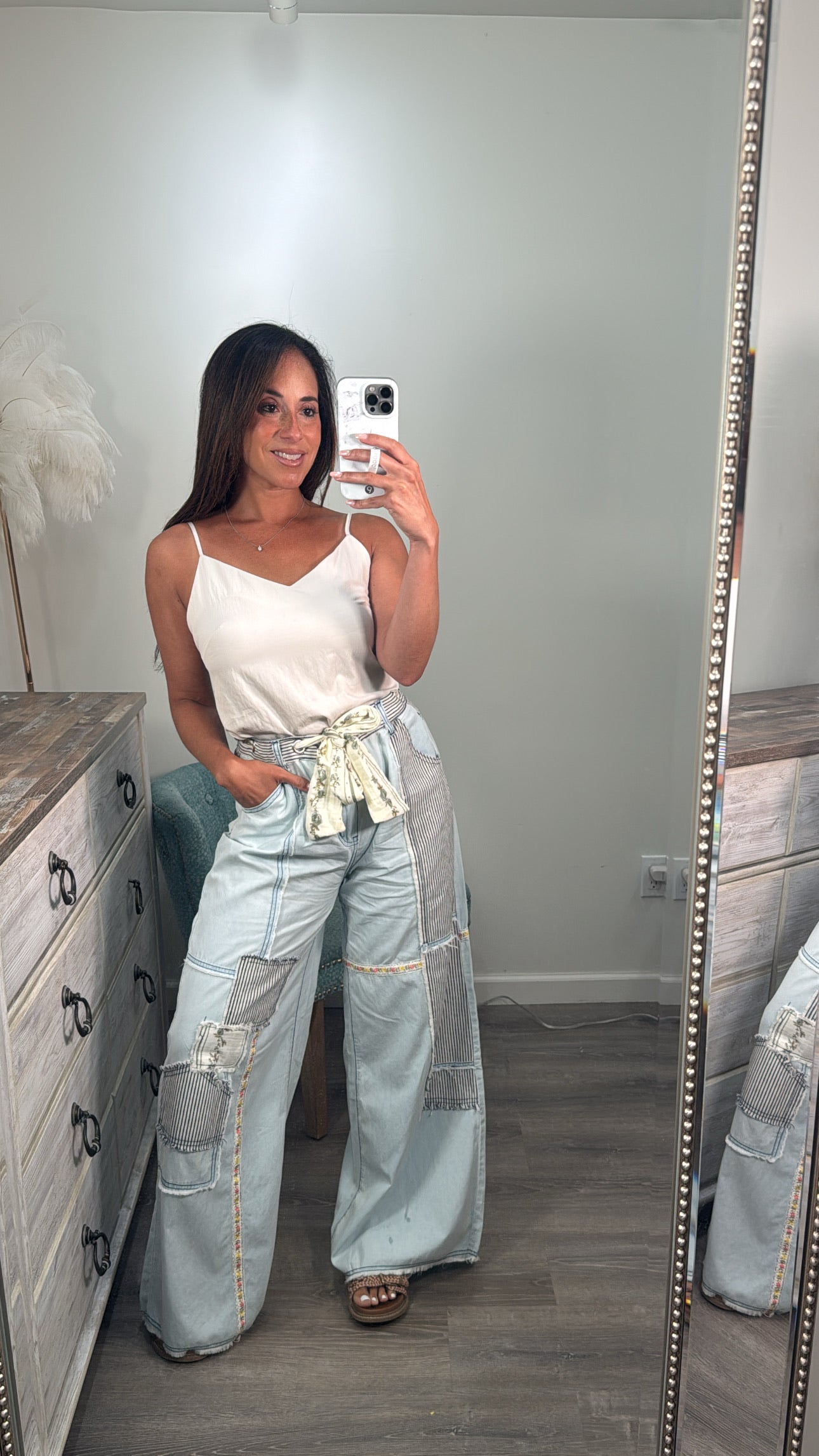 Patchwork Denim Pant