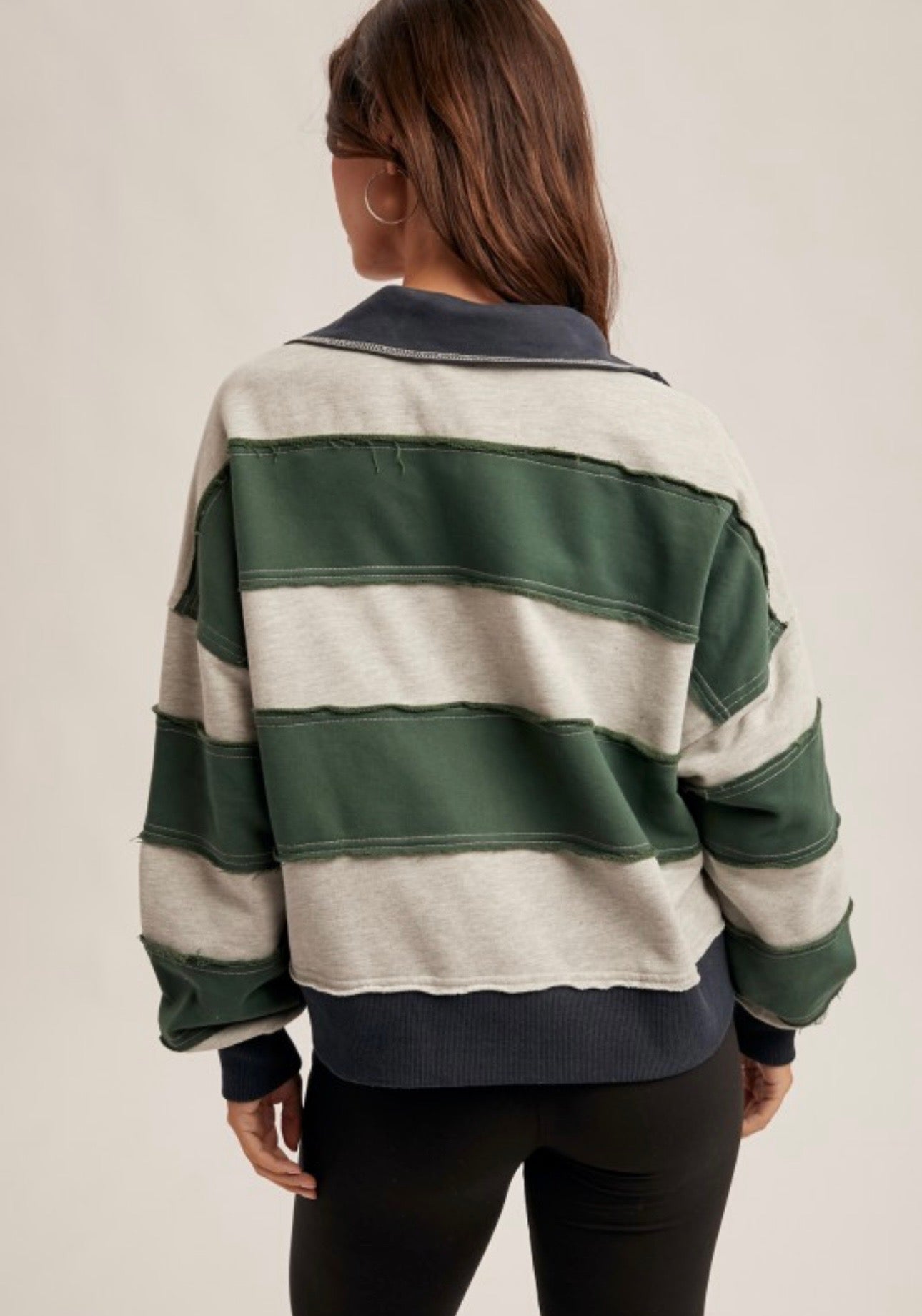Striped French Terry Pullover