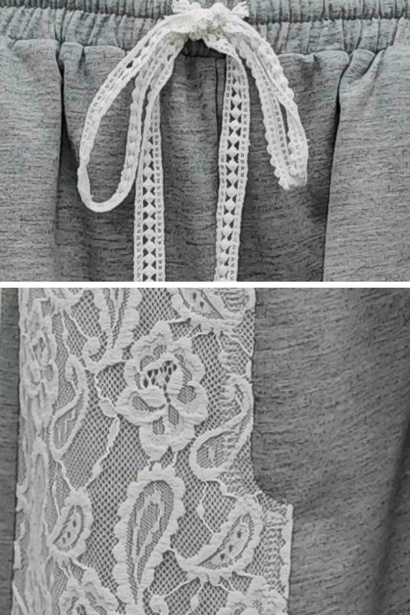 Lace insert harem Pants