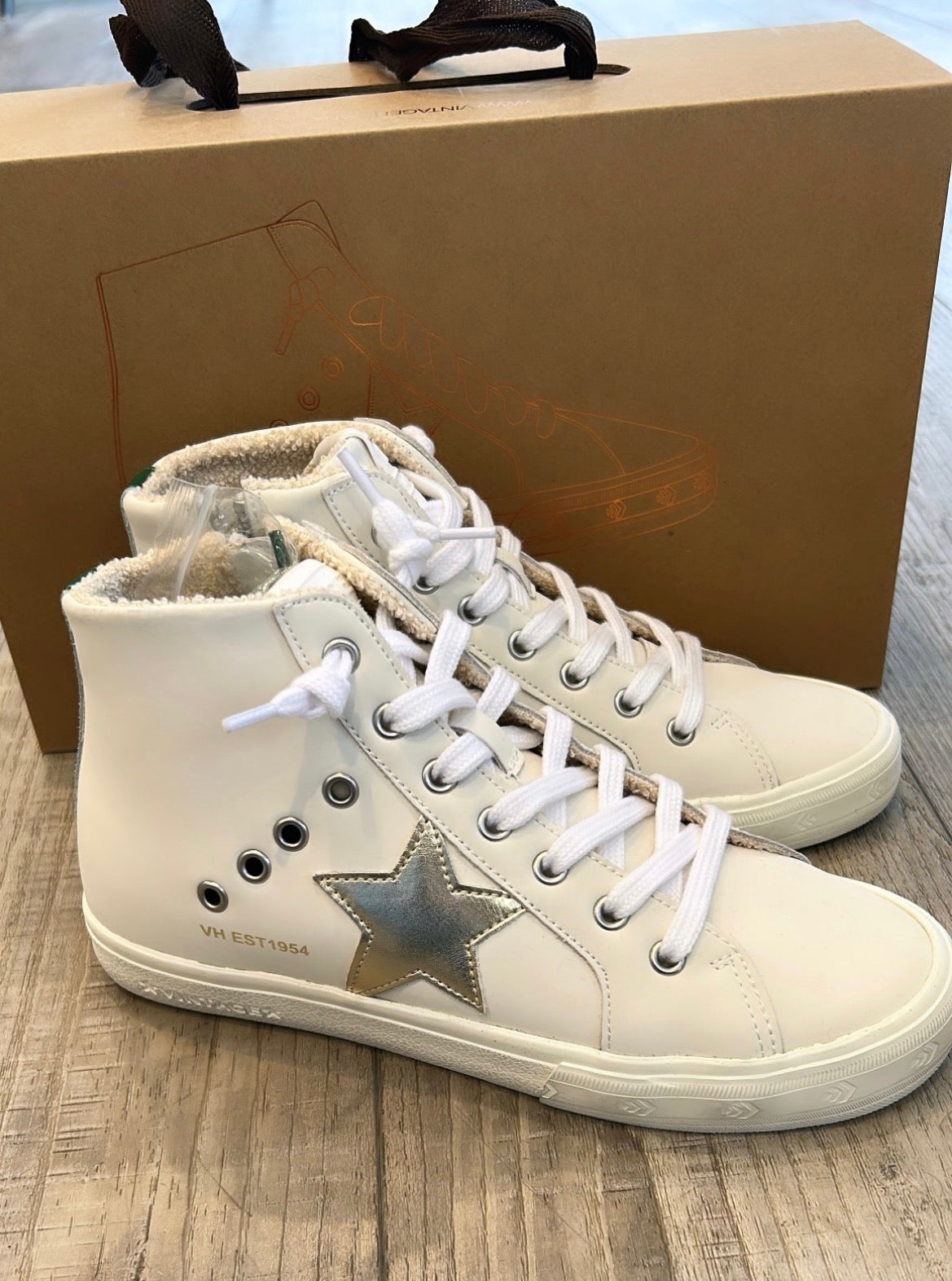 Vintage Havana Gold Star High Tops