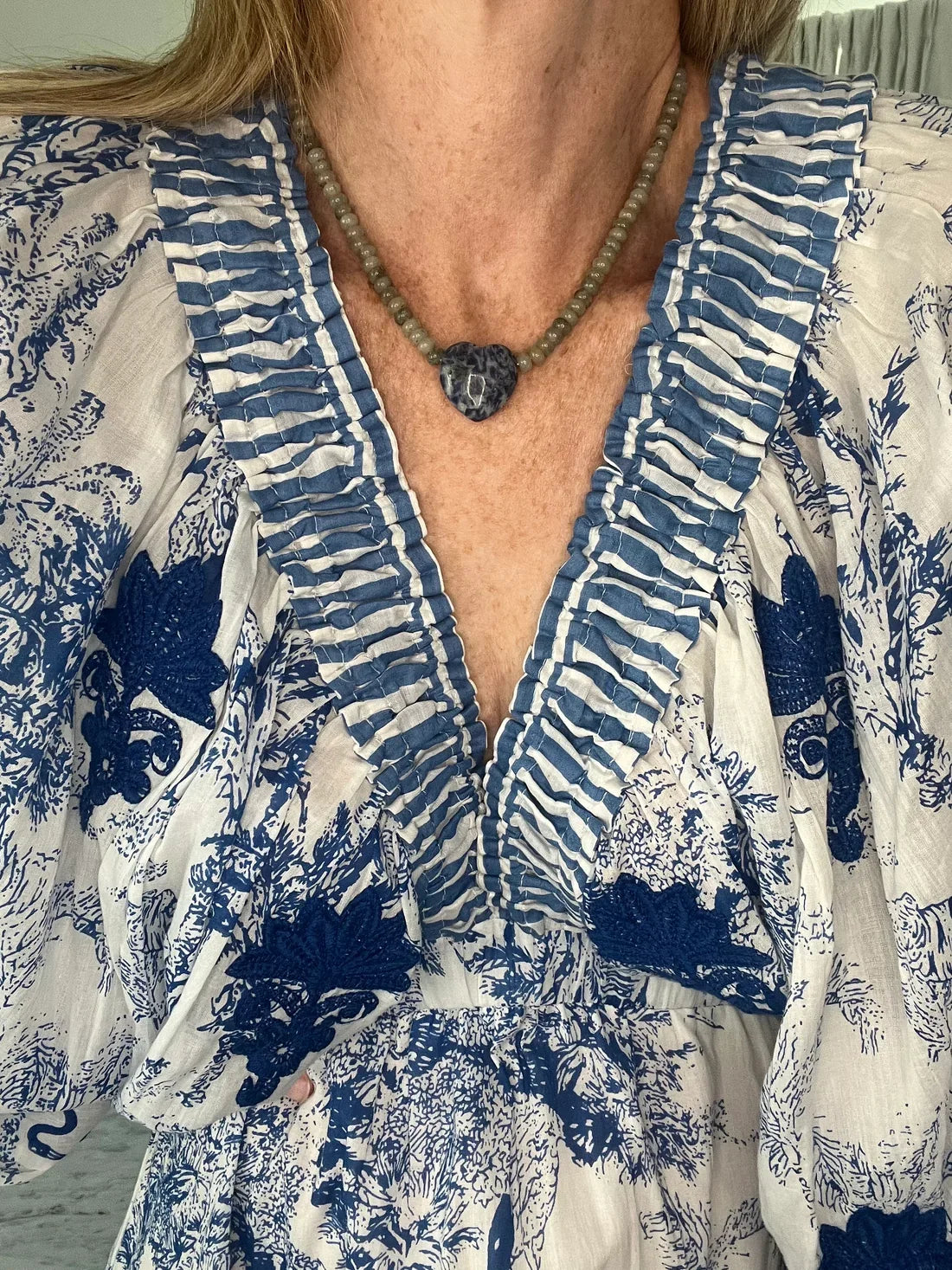 Sag Harbor Beaded Heart Necklace