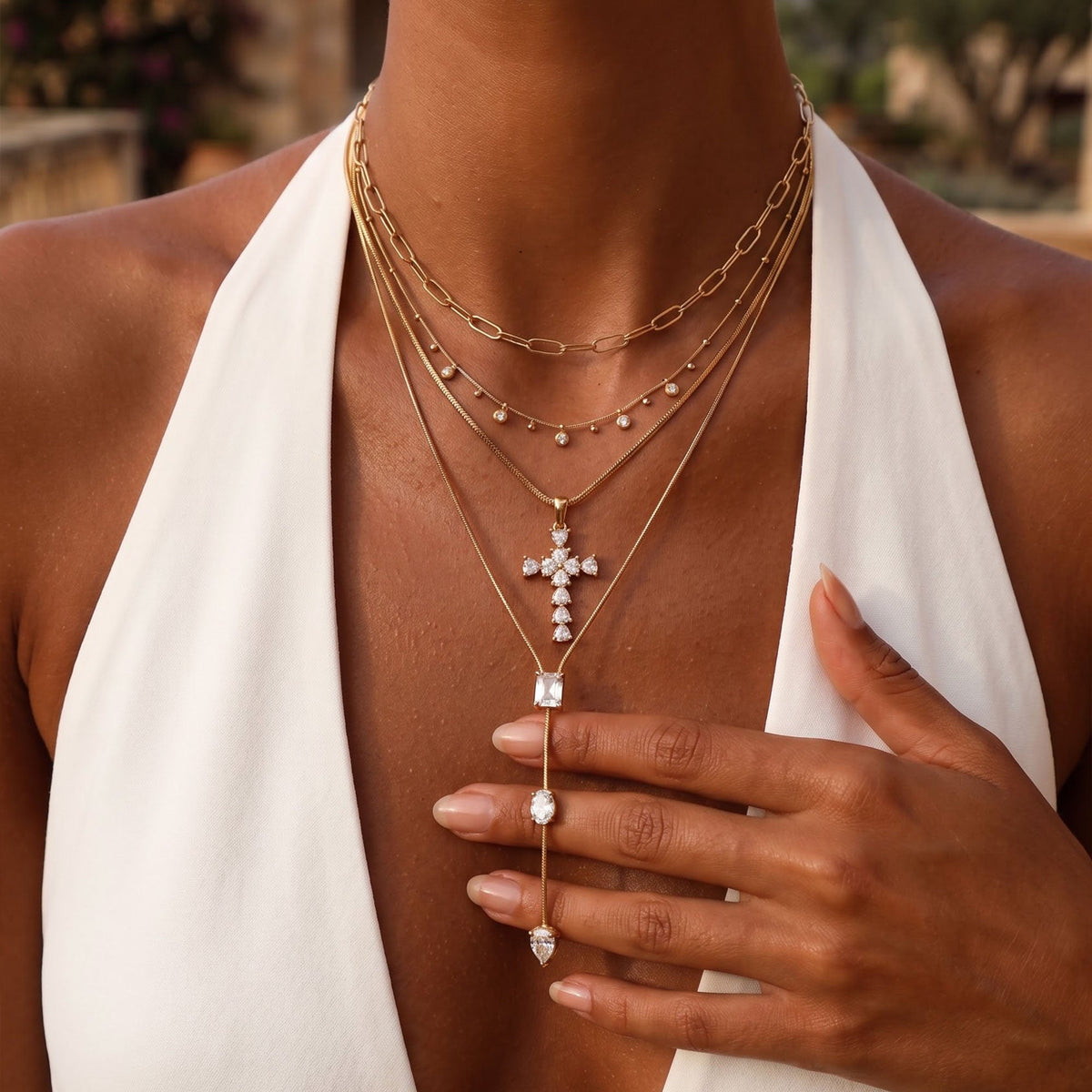 Holy Cross Necklace Stack