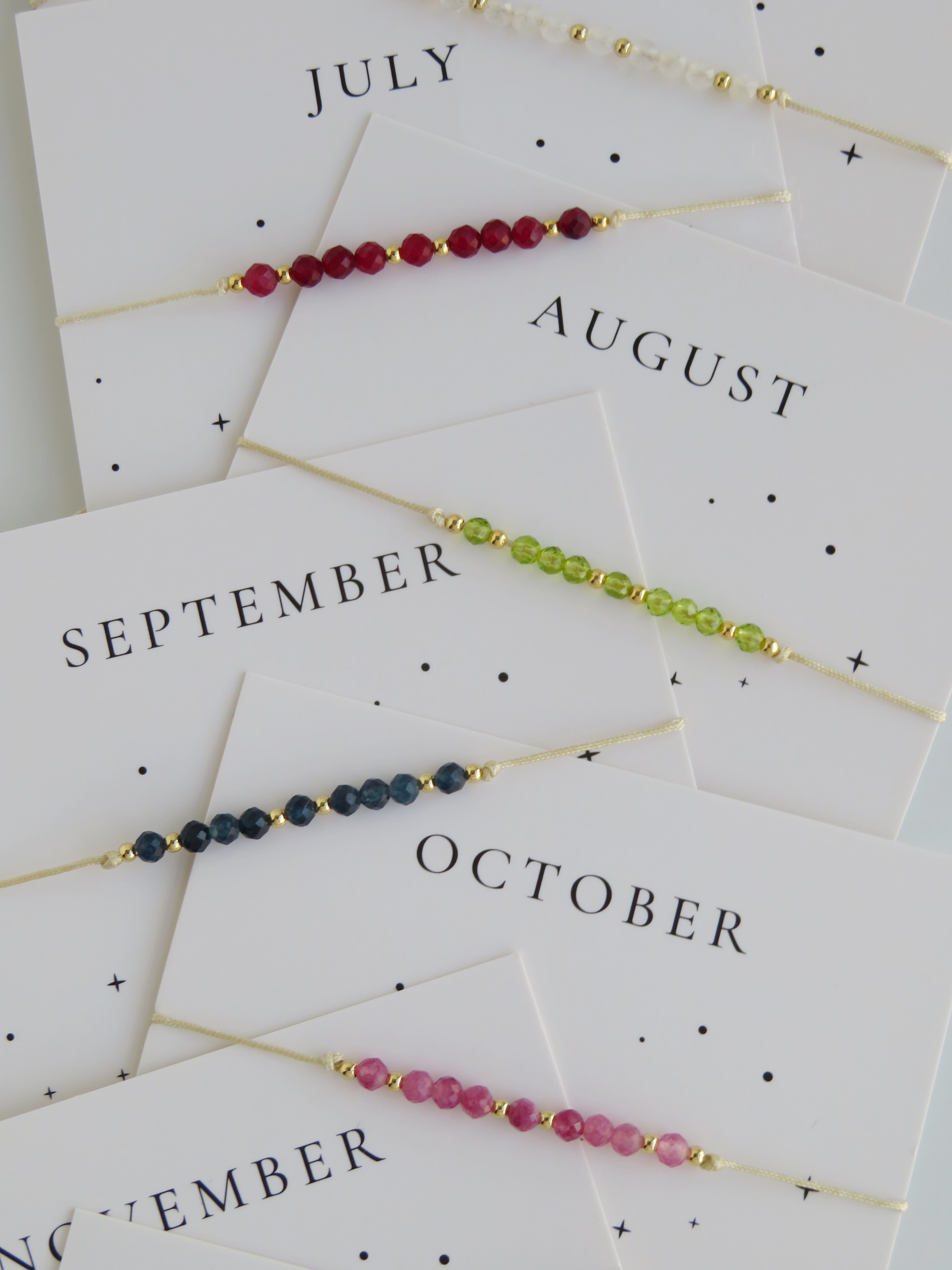 Crystal Birthstone Bracelets