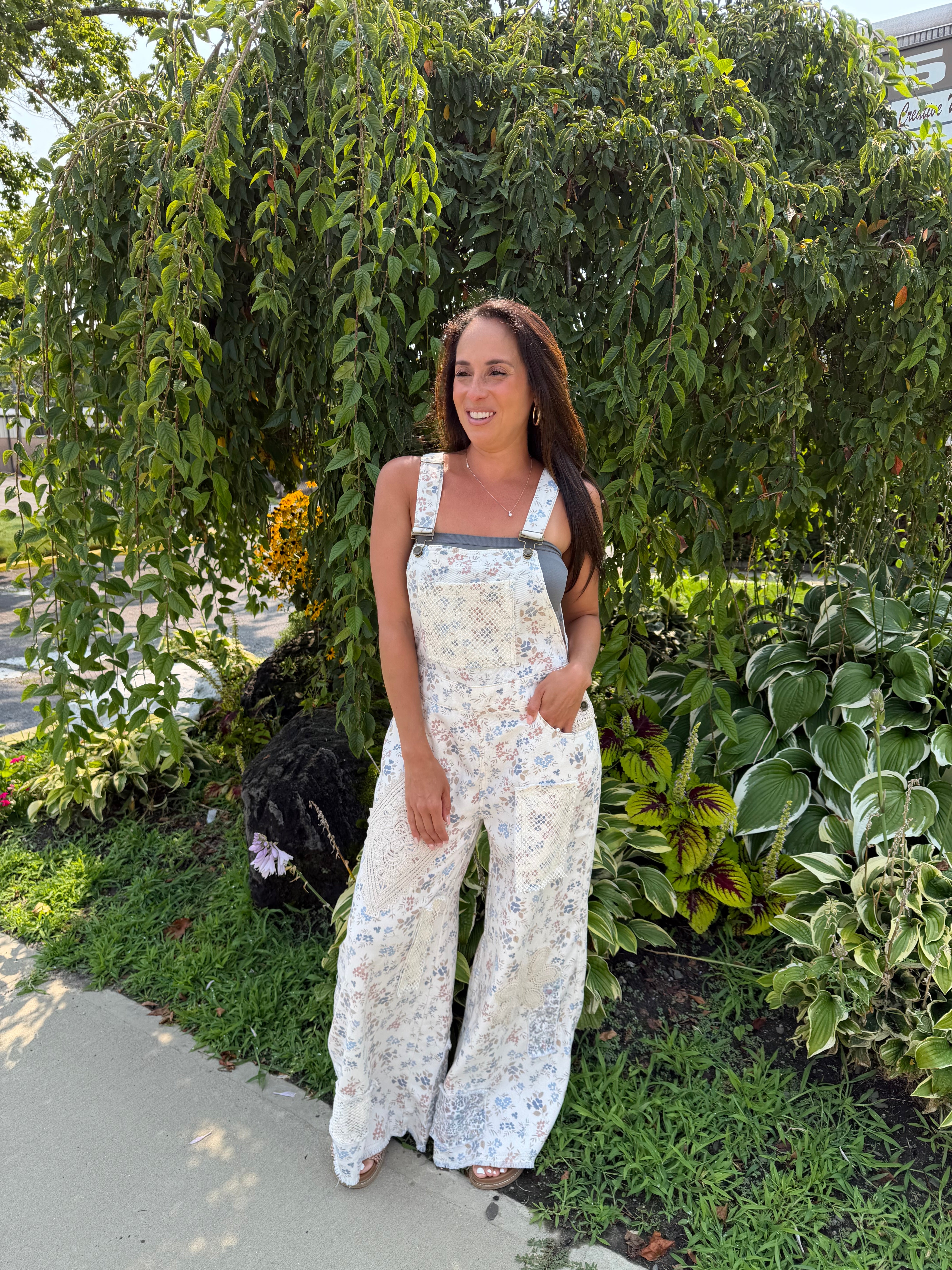 Floral Patchwork Overalls