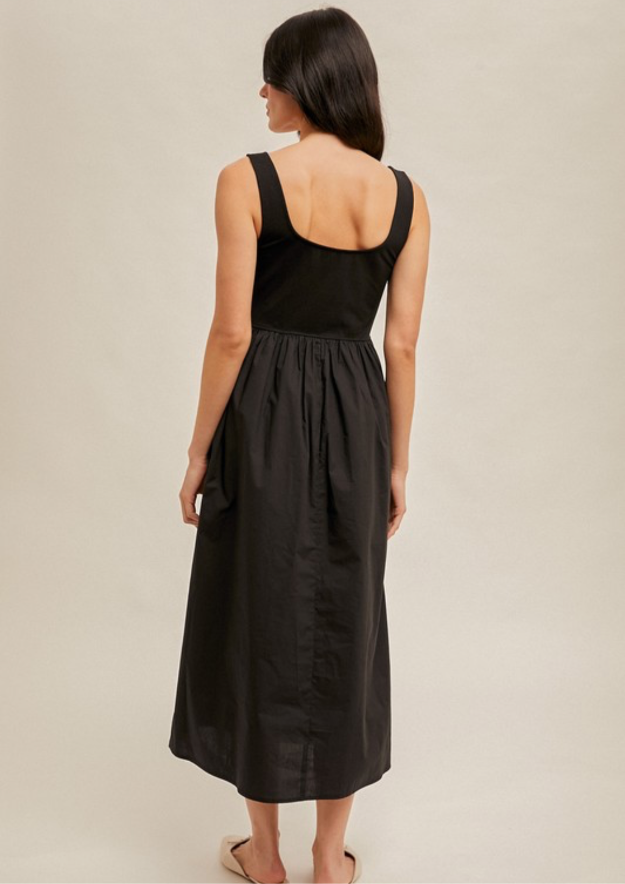 Mixed Media Midi Dress