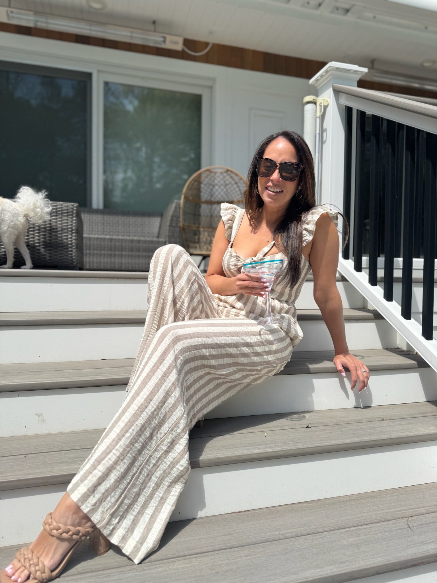 Stripe Wide Leg Jumpsuit
