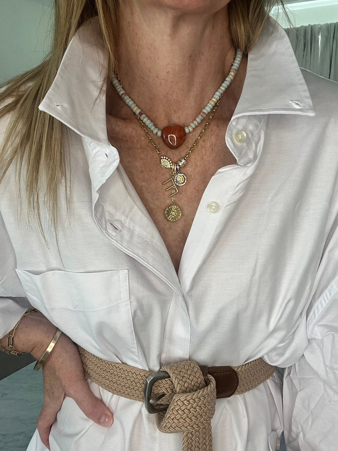 Sag Harbor Beaded Heart Necklace