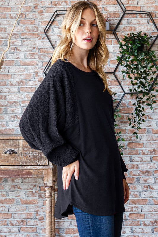 Lace Sleeve Top