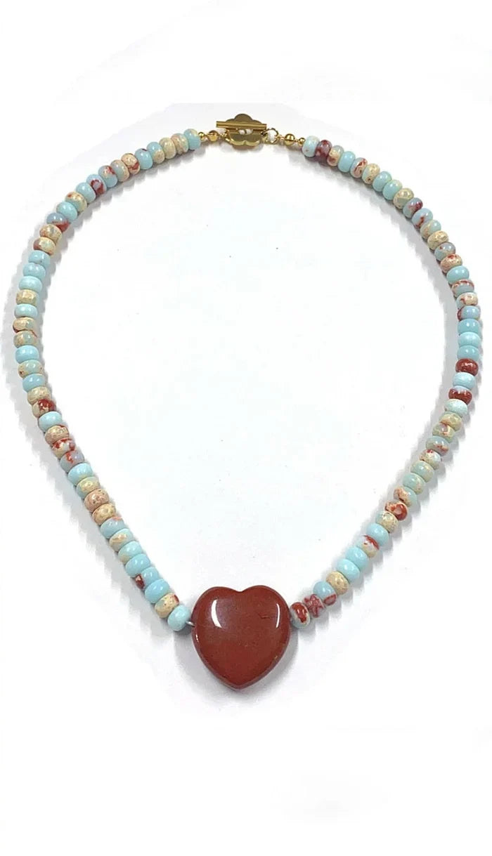 Sag Harbor Beaded Heart Necklace