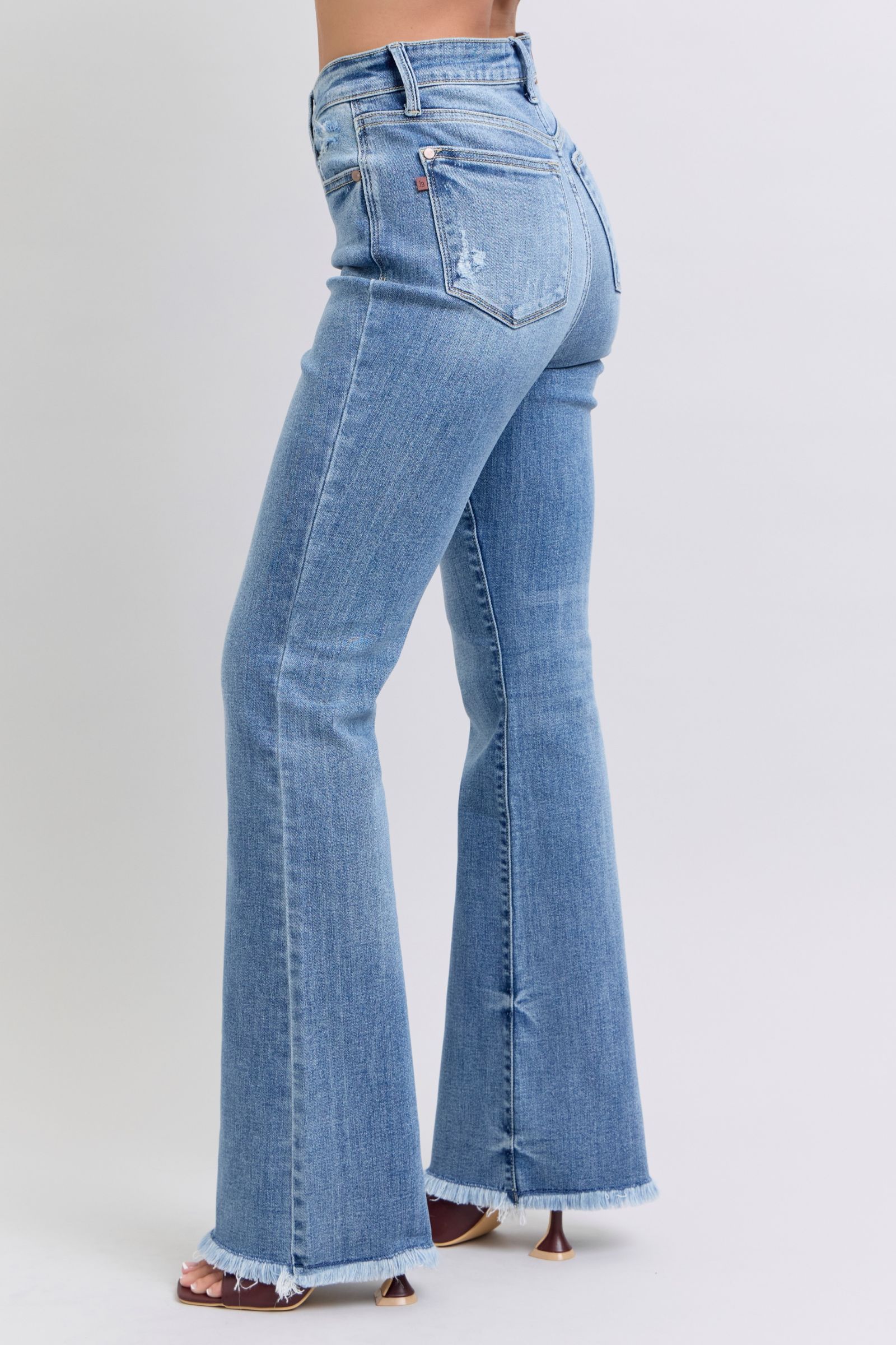 Judy Blue High Waist Bootcut Jean with Fray Hem
